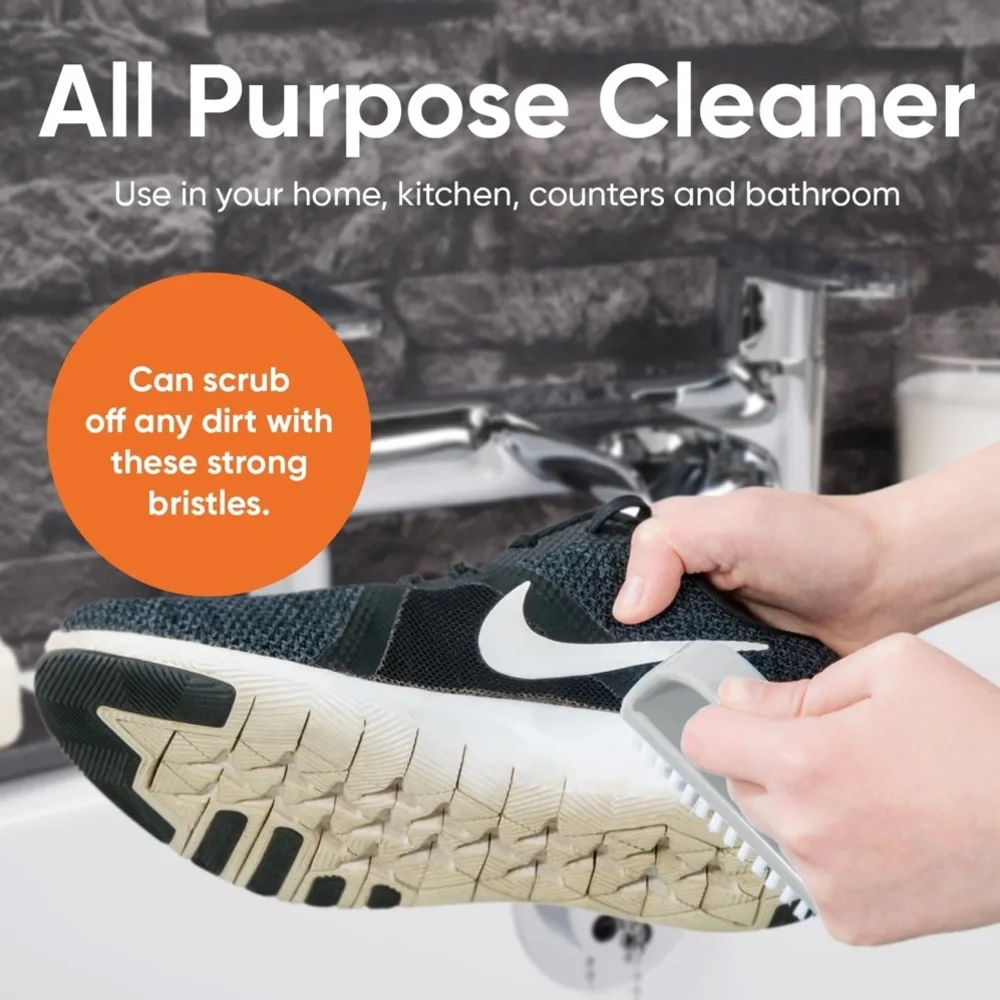 New! Superio Stiff Nail Brush Cleaner with Handle 3 Pack Durable All-Purpose